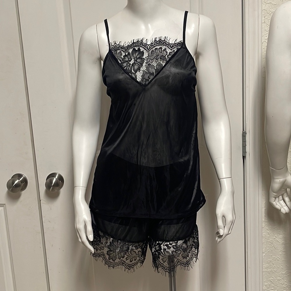 Black with lace lingerie